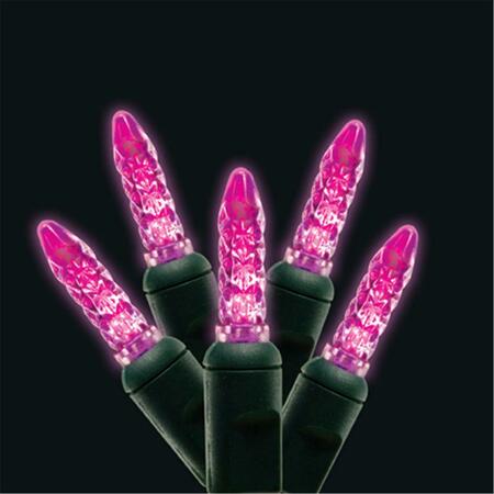 FOREVER BRIGHT Kellogg Plastics 0.75 in. Holiday & Christmas Indoor & Outdoor M5 Base LED- Pink 41661